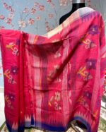 Purple Bloom Pink Monipuri Saree - Image 2